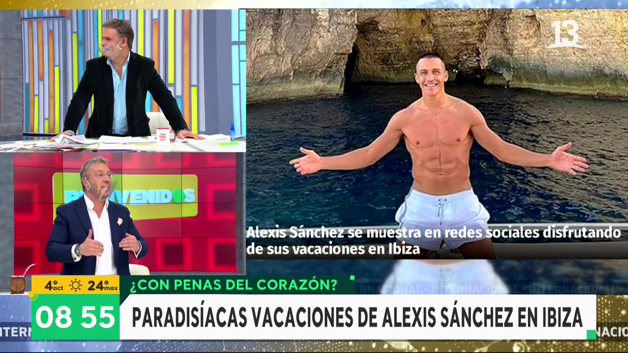 Calugas de Alexis Sánchez generan pregunta indiscreta en “Bienvenidos”