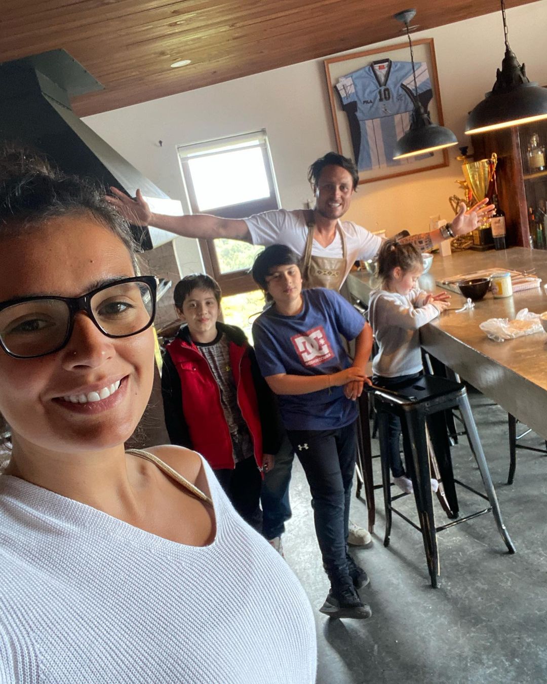 Dominique Gallego y su familia