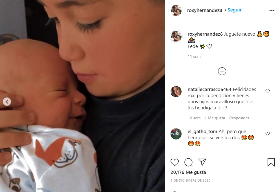 Facu y Fede, hijos de Roxana Hernández