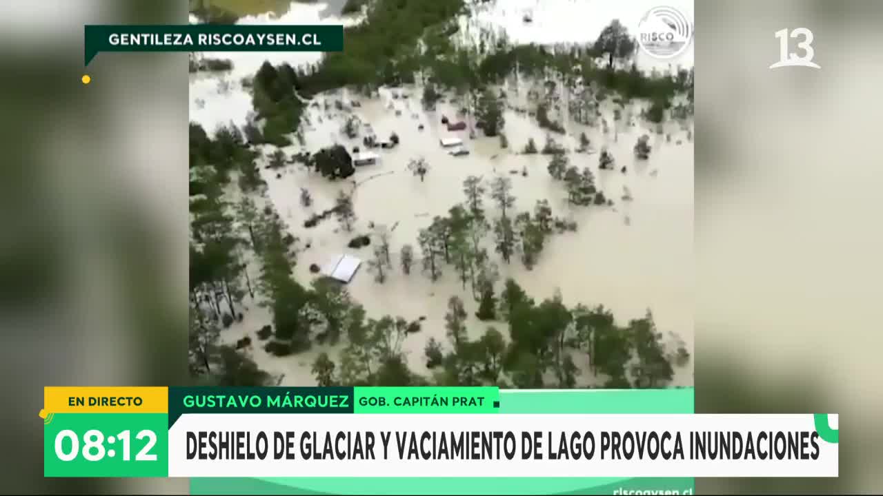 Vaciamiento de un lago provocó inundaciones en comuna de Tortel