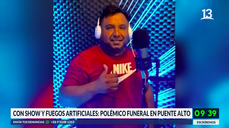 Polémico funeral en Puente Alto con show y fuegos artificiales