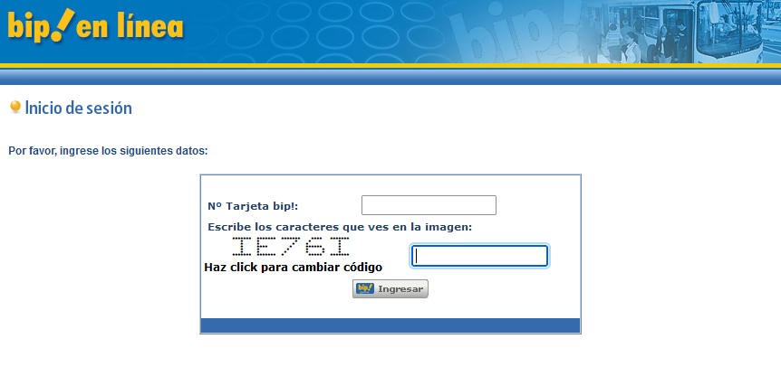 Tarjeta Bip!