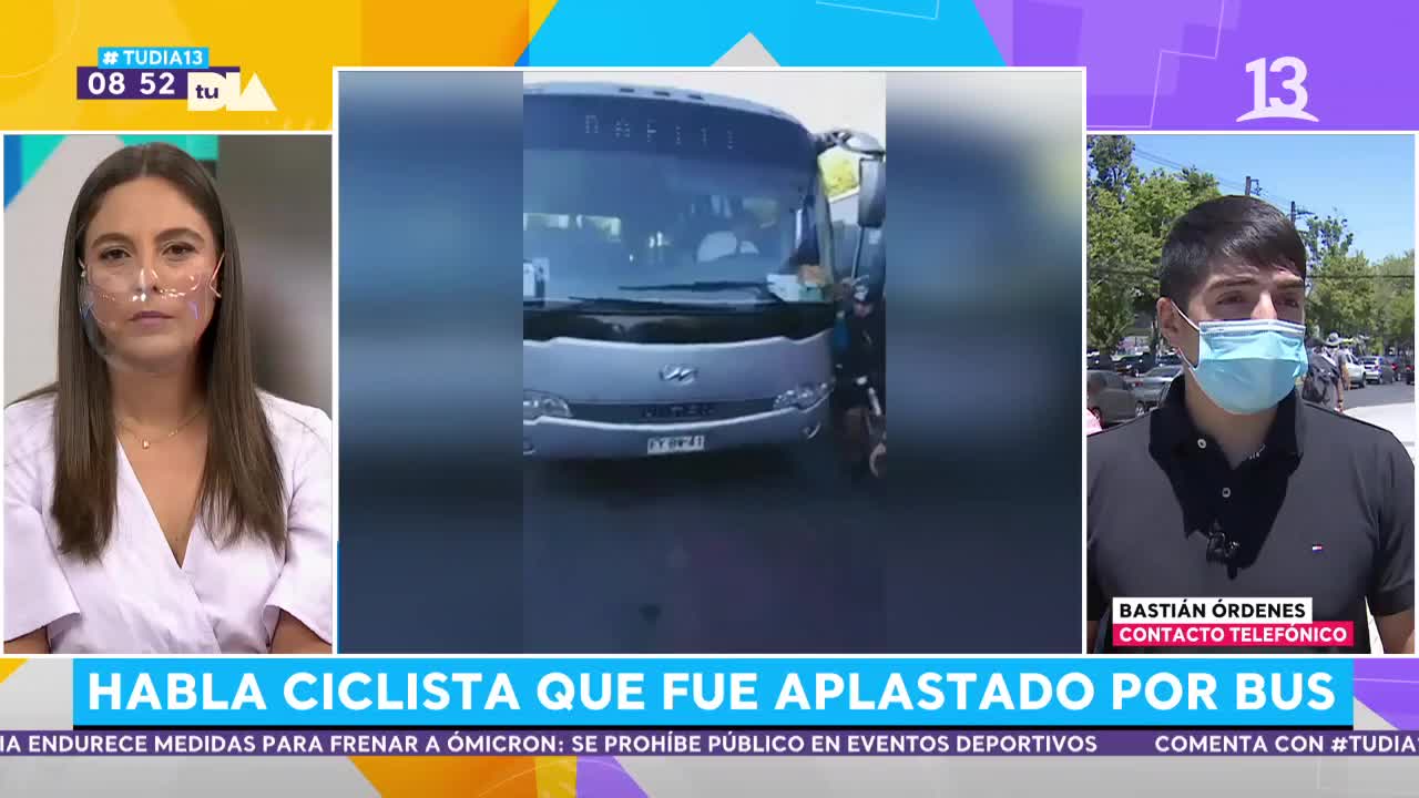 “Vi la muerte”: Ciclista es aplastado por bus en Maipú