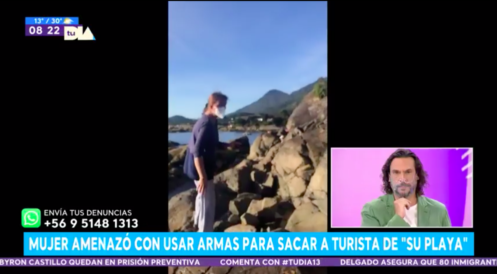 “Te voy a sacar con arma”: Mujer amenazó a turista para que saliera de “su playa”
