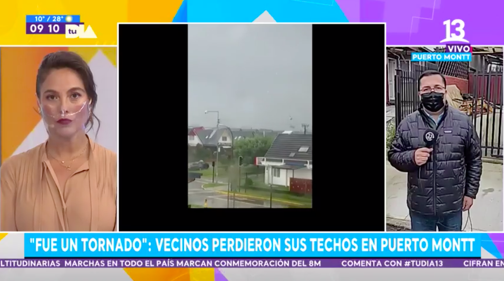 Puerto Montt: Tornado arrasó con techo de decenas de casas