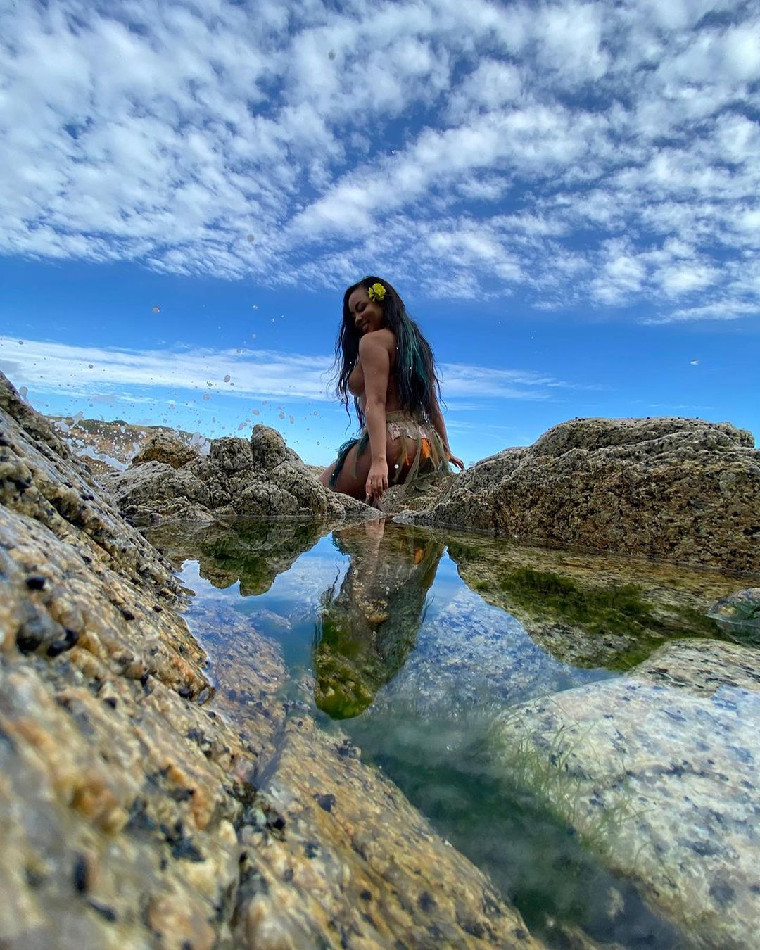 Betsy Camino se lució con look a lo Moana