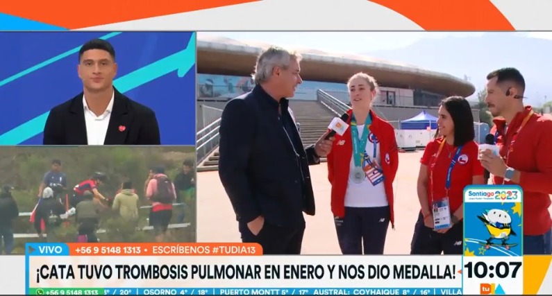 Catalina Vidaurre tuvo trombosis pulmonar a inicio de año y ahora ganó medalla de plata en Santiago 2023
