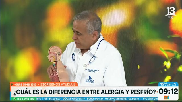 Dr. Ugarte explicó cuál es la diferencia entre alergia y resfrío