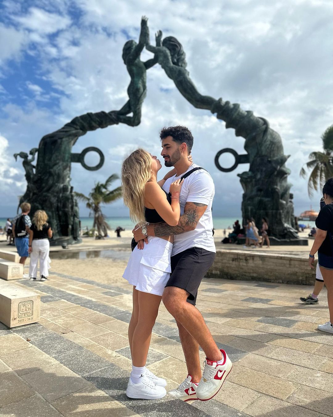 Skarleth Labra y Jorge Aldoney en Cancún