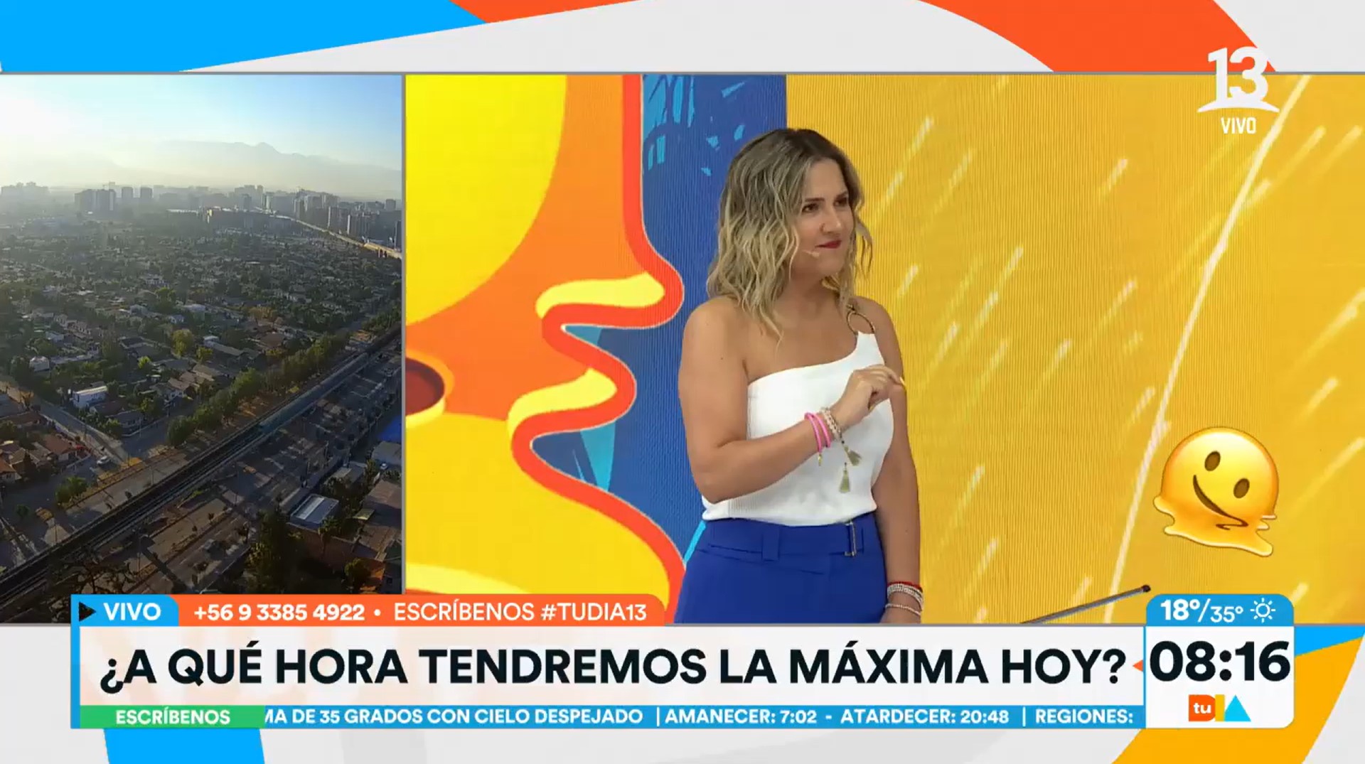 Michelle Adam advirtió por 8 horas consecutivas de "calor extremo" en Santiago 