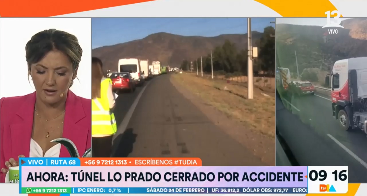 Accidente en Túnel Lo Prado - Tu Día