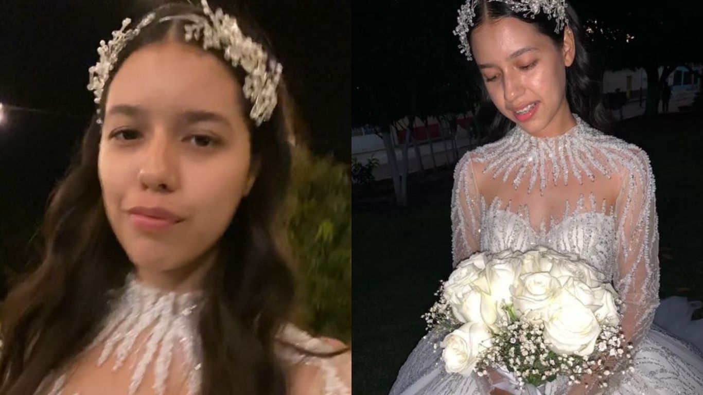 Novia sorprende sin maquillaje en su boda