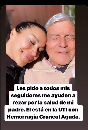 Marlen Olivari pidió orar por la salud de su padre.