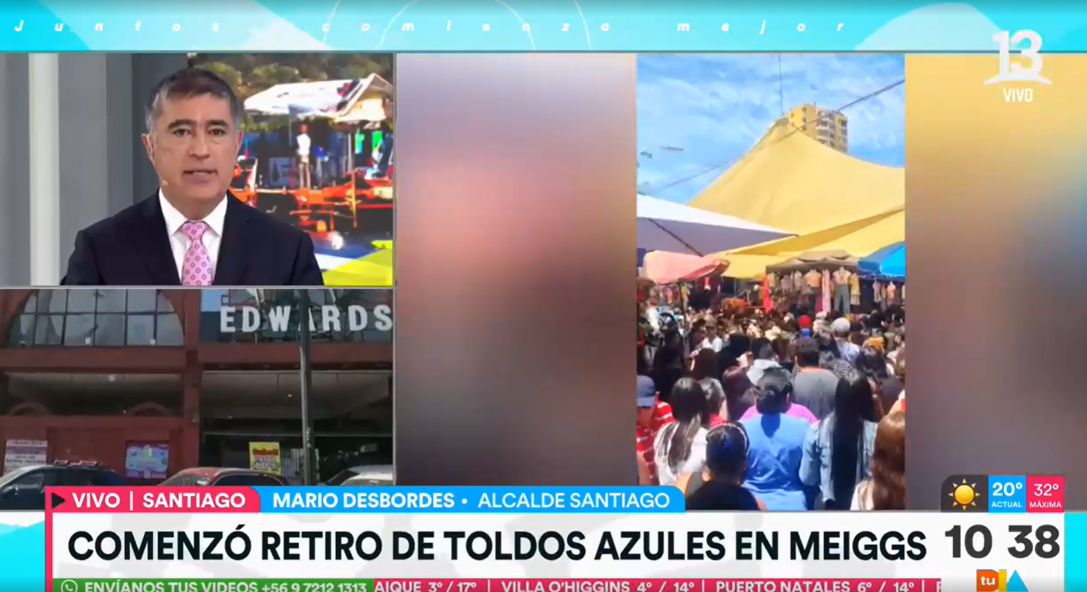 Mario Desbordes sobre el retiro de toldos azules en Barrio Meiggs: "Estamos recién empezando"