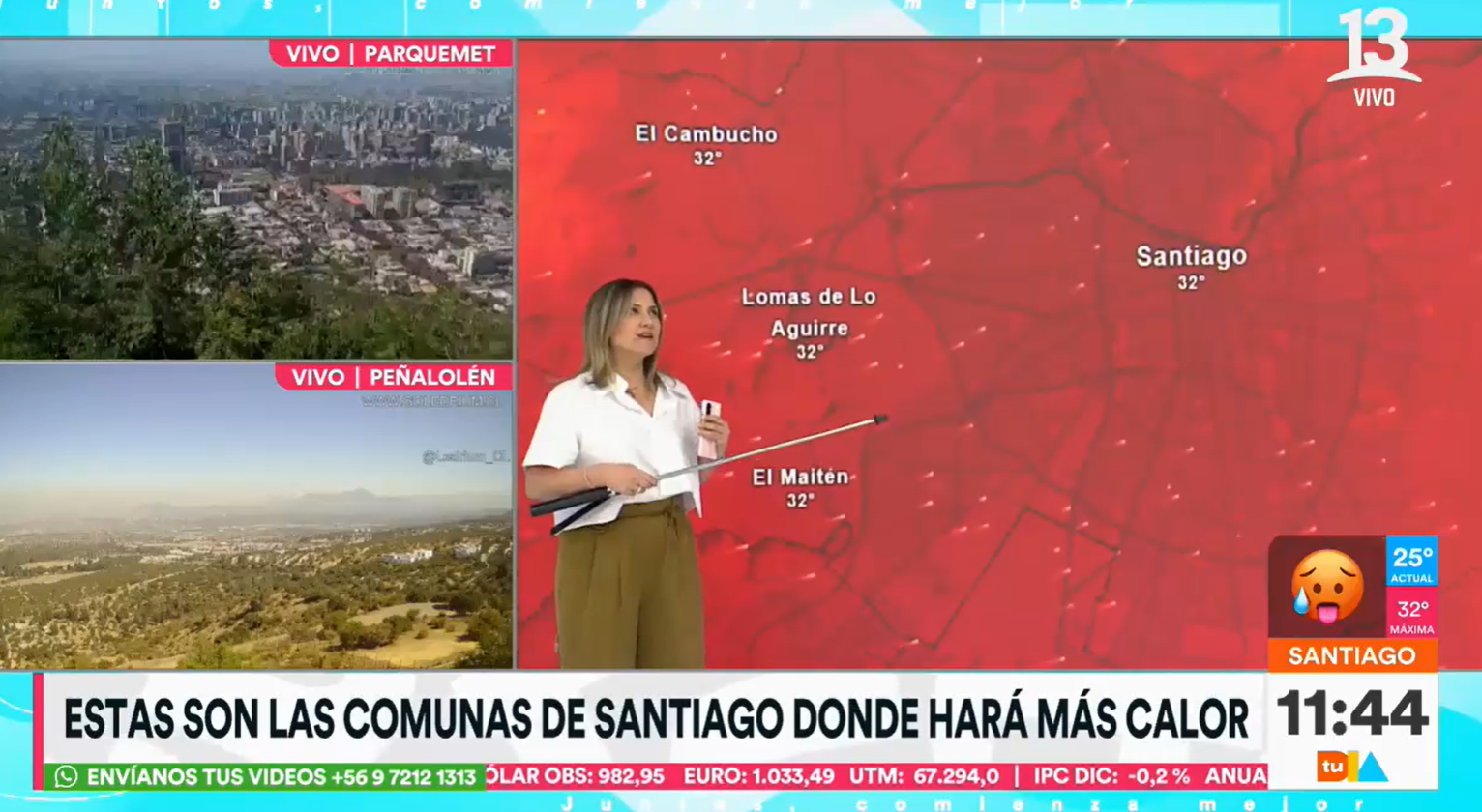 Estas son las comunas de Santiago donde hará más calor este miércoles