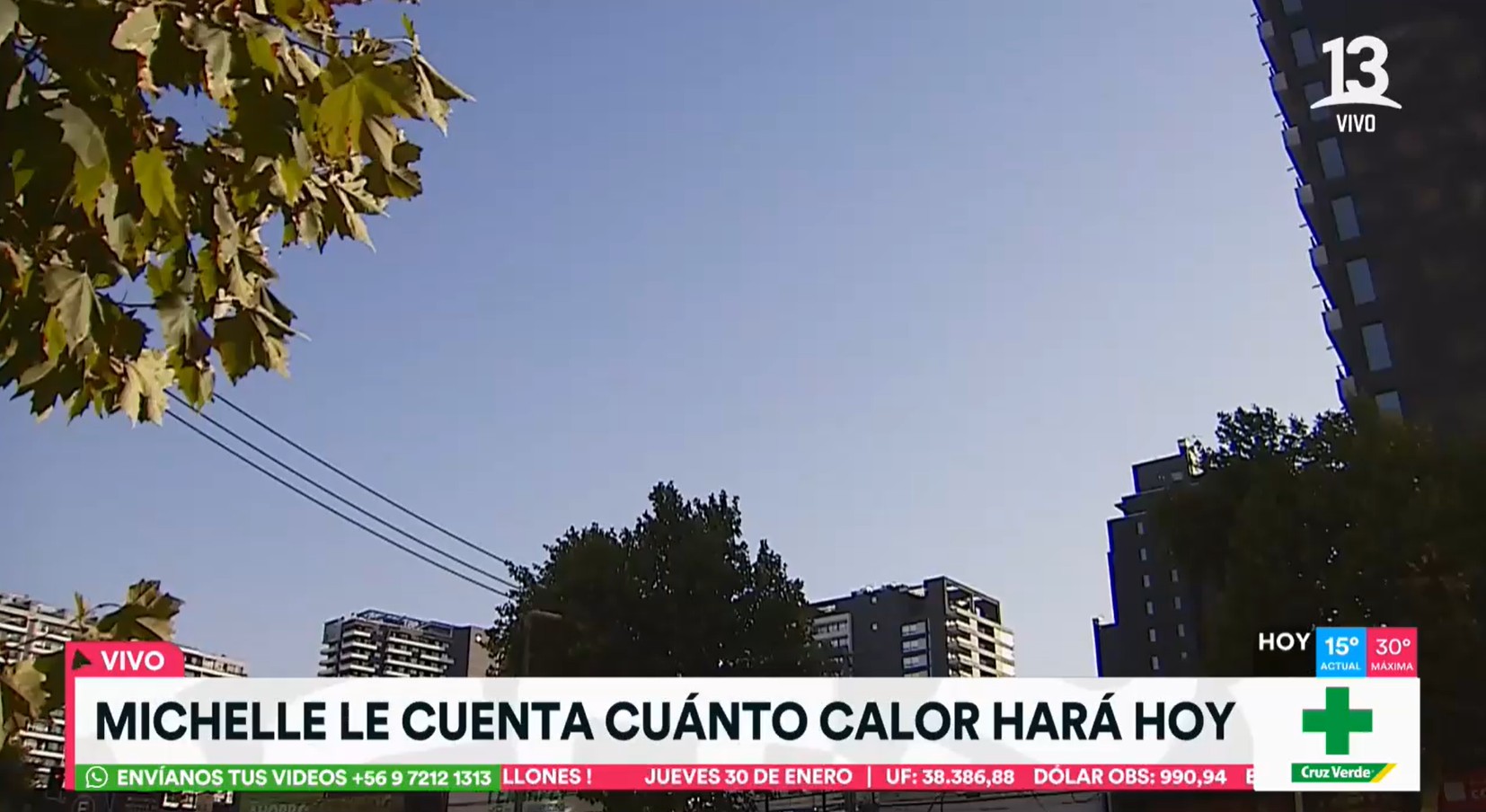 El Tiempo de Michelle Adam en "Tu Día" de Canal 13 