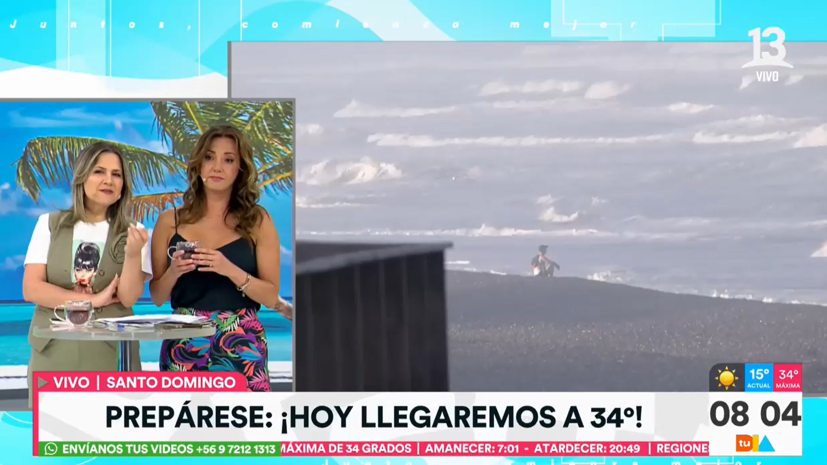 Equipo de Tu Día se sorprendió al ver a hombre solo en la playa 