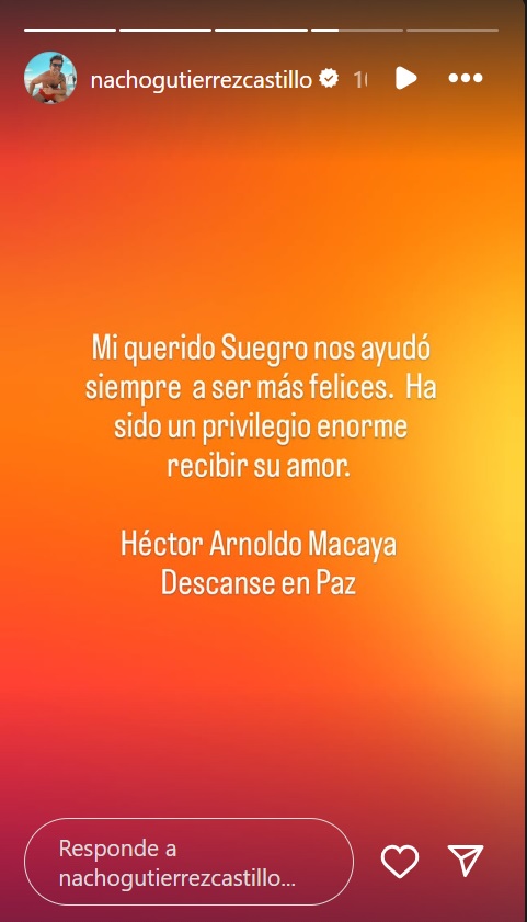 Nacho Gutiérrez en su Instagram