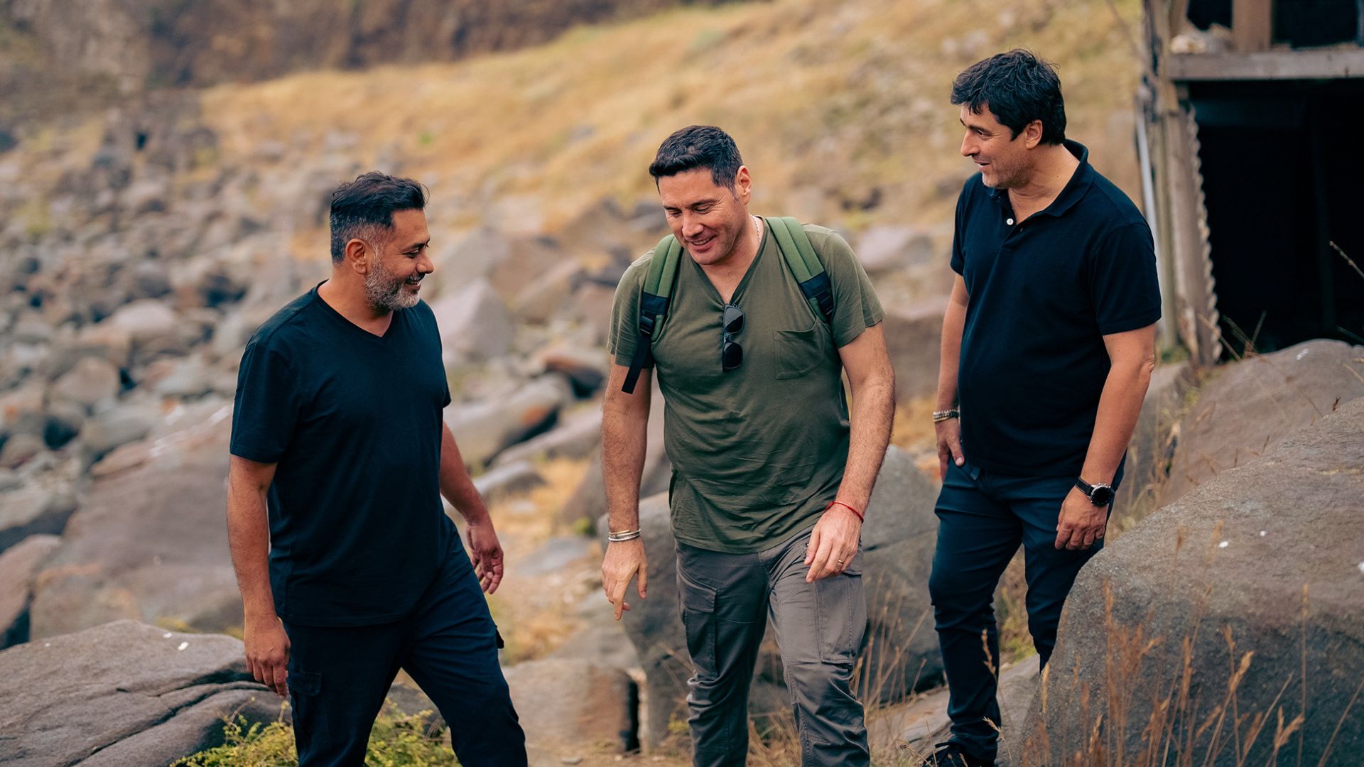 Pancho Saavedra, Pedro Ruminot y Jorge Zabaleta en "Socios por Chile"