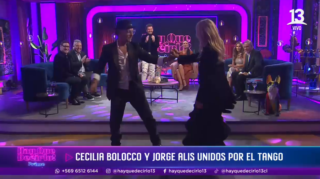 Cecilia Bolocco baila tango con Jorge Alís.
