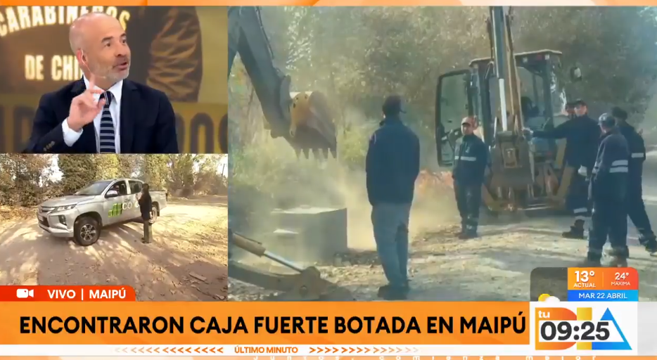 Encuentran caja fuerte en Maipú. 
