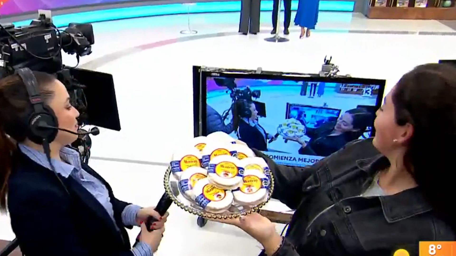 Nueva integrante de Tu Día sorprende a José Luis Repenning y Priscilla Vargas con rico regalo