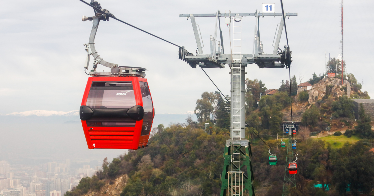 Así lucía el Teleférico de Santiago en su inauguración / Créditos: Agencia Uno