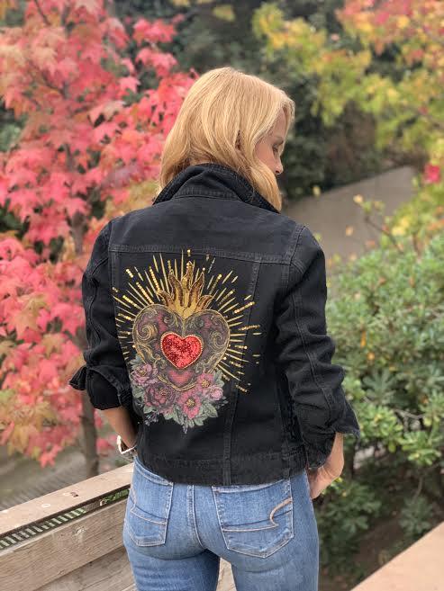 chaquetas de jean bordadas