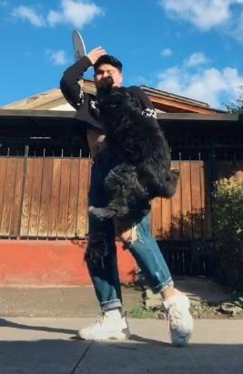 Joven trató de hacer baile para TikTok y un perro se lo impidió