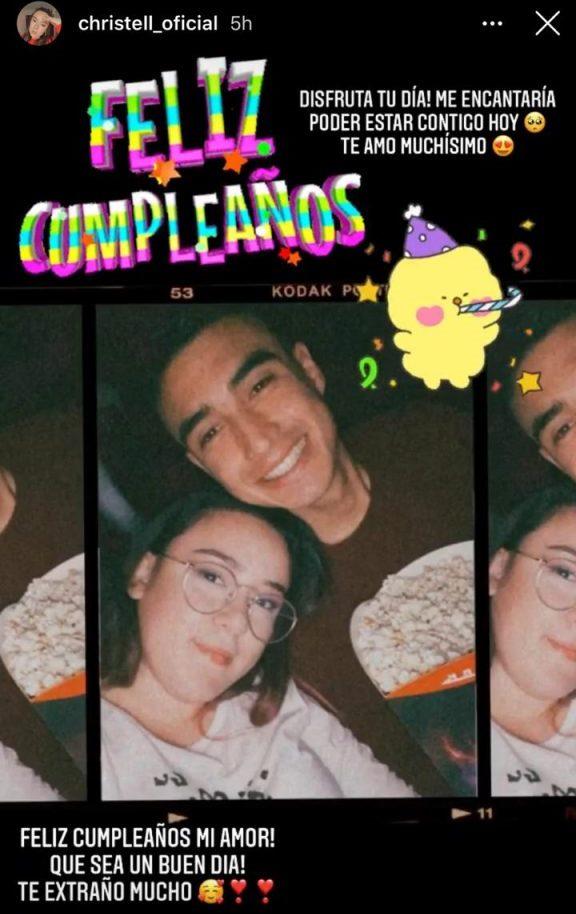 Christell Rodríguez envía romántico mensaje a pololo que no ve hace meses