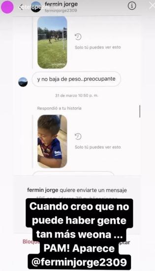 Coté López funa a seguidor que molestaba a su hijo