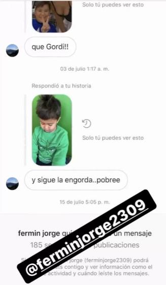 Coté López funa a seguidor que molestaba a su hijo