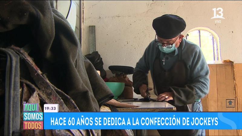 Don Jorge en su taller de Jockeys