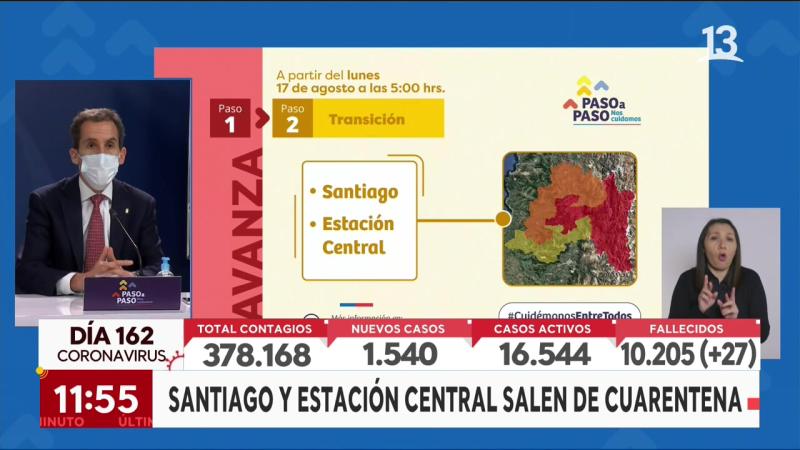 Santiago y Estación Central salen de cuarentena