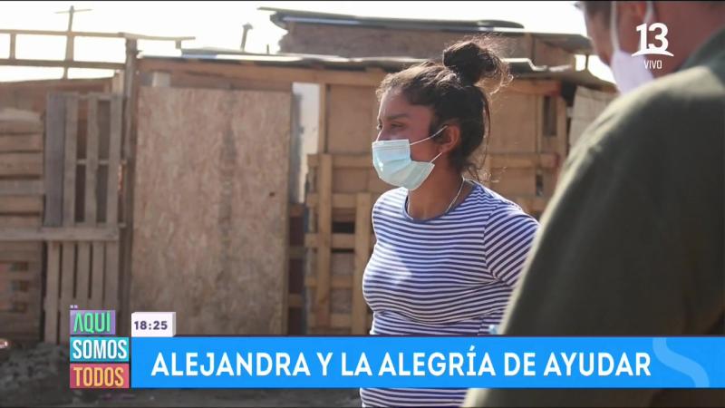 María José en el Campamento Dignidad