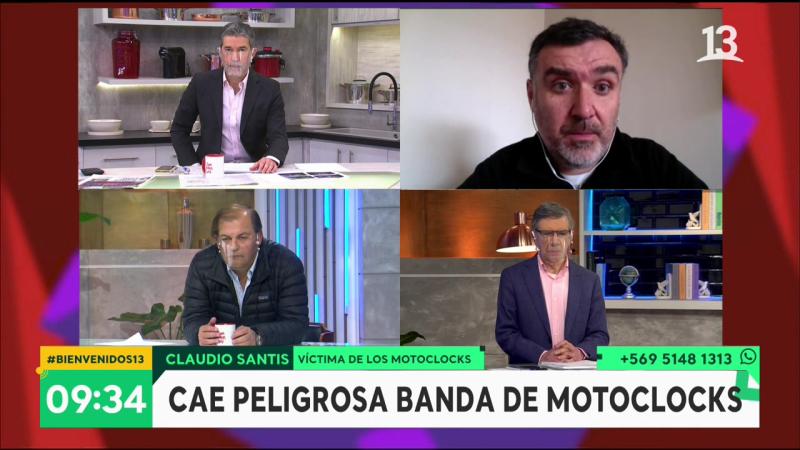 Claudio Santis, víctima de los “motoclocks”