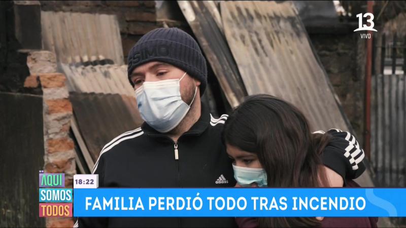 David en el lugar del incendio