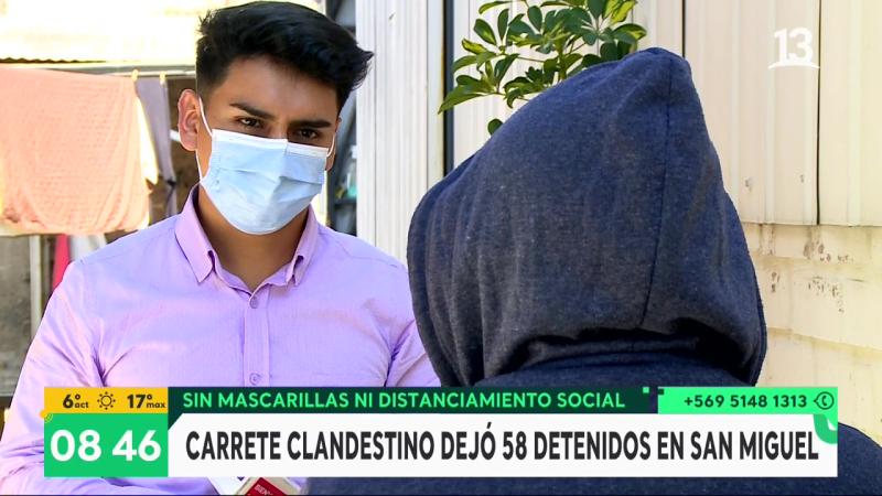 Fiesta clandestina dejó 58 detenidos en San Miguel