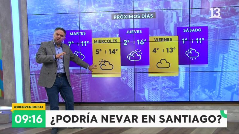 Se viene la lluvia para Santiago