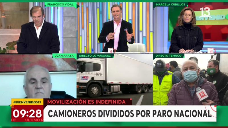 Tenso cruce de Vidal con dirigente camionero