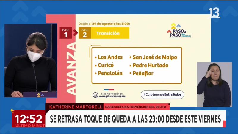 Toque de queda y otros anuncios