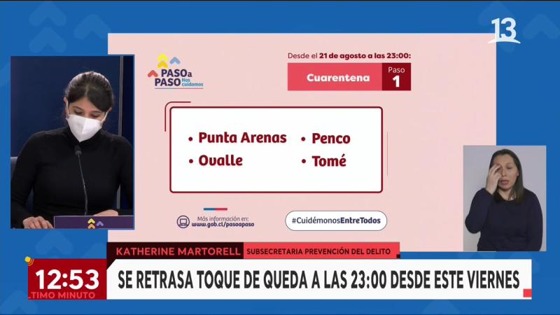 Toque de queda y otros anuncios