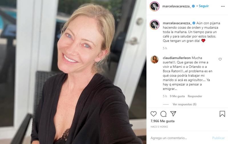 Marcela Vacarezza se muestra sin una gota de maquillaje