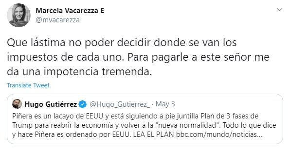 Marcela Vacarezza arremete contra Hugo Gutiérrez por comentado incidente