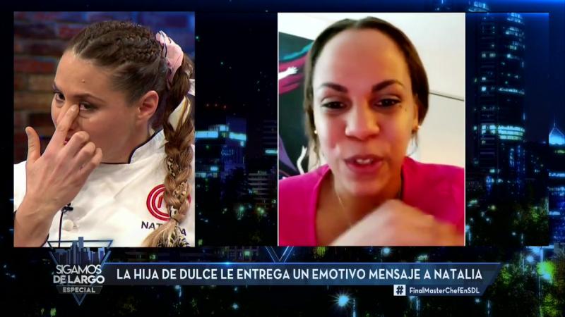 Natalia Duco llora al escuchar a hija de su fallecida entrenadora
