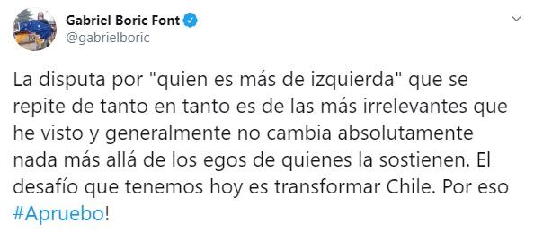 Pamela Jiles arremete contra Gabriel Boric: “Izquierdista de pacotilla”