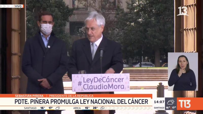 Presidente recuerda a Javiera Suárez al promulgar Ley Nacional del Cáncer