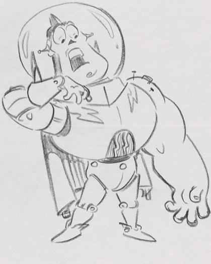 Primero boceto de Buzz en Toy Story