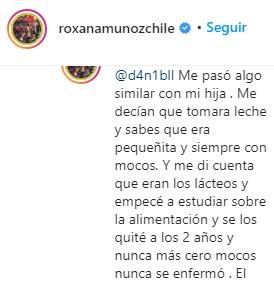 Roxana Muñoz revela que no le da lácteos a su hija desde los 2 años