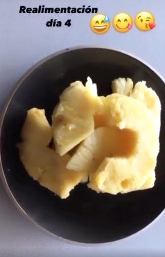 De piña a frutillas: Roxana Muñoz muestra lo que ha comido tras ayuno